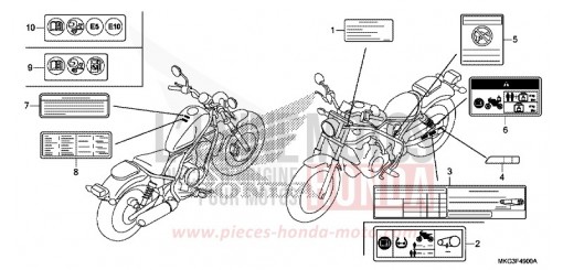 CAUTION LABEL CMX500AK de 2019